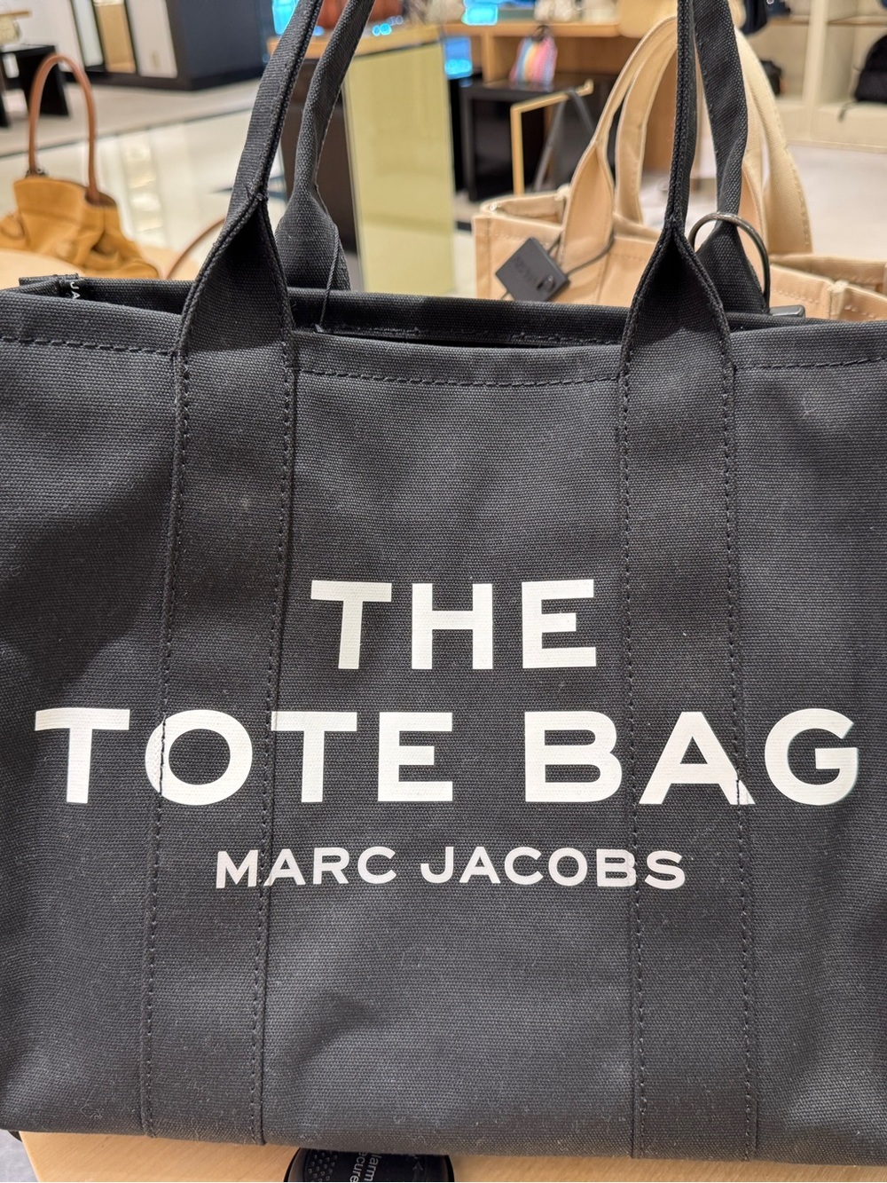NWT Marc Jacobs The Tote Bag Large Black Canvas